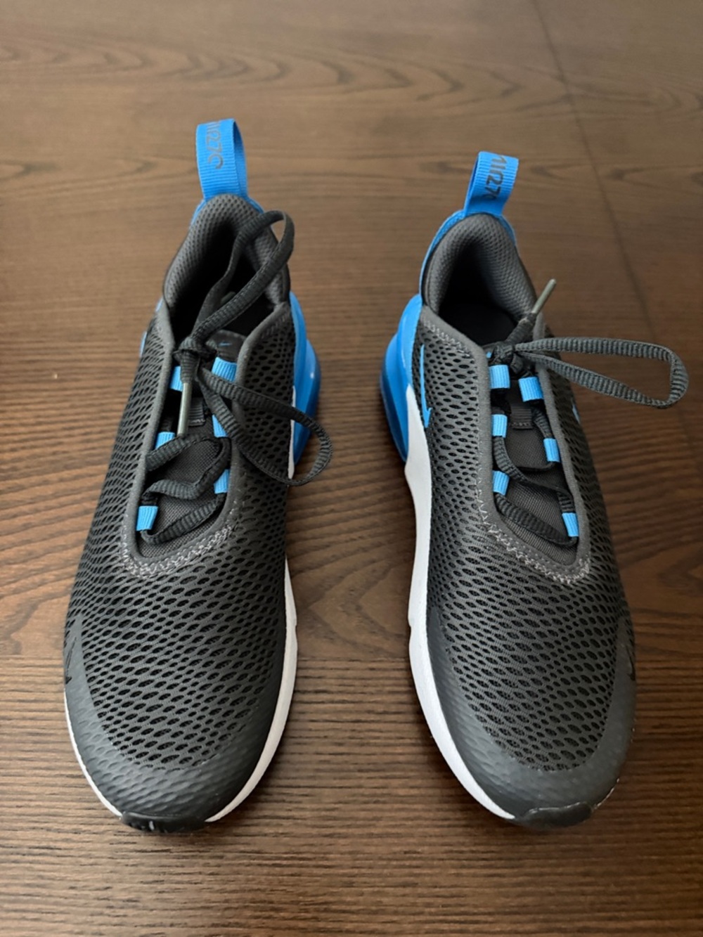 Nike Kids' Air Max 270 Black and Blue Sneakers - Picture 4 of 10